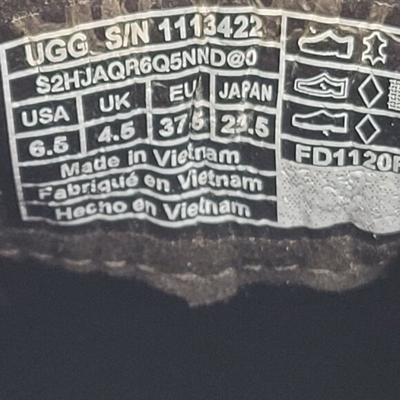 UGG  Wylma Chelsea Women's Black Leather Ankle Boots S/N 1113422 US Size 6.5 - Picture 8 of 8